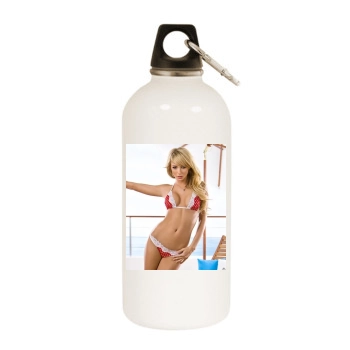 Sara Jean Underwood White Water Bottle With Carabiner