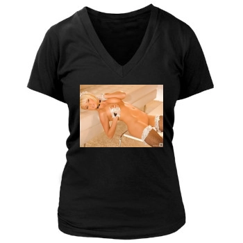 Sara Jean Underwood Women's Deep V-Neck TShirt