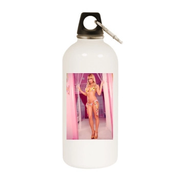 Sara Jean Underwood White Water Bottle With Carabiner