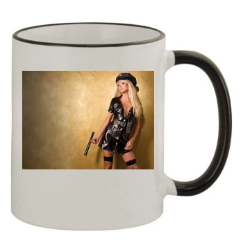 Sara Jean Underwood 11oz Colored Rim & Handle Mug