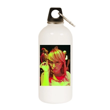 Sara Jean Underwood White Water Bottle With Carabiner