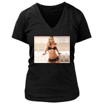 Sara Jean Underwood Women's Deep V-Neck TShirt