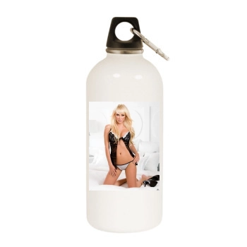 Sara Jean Underwood White Water Bottle With Carabiner