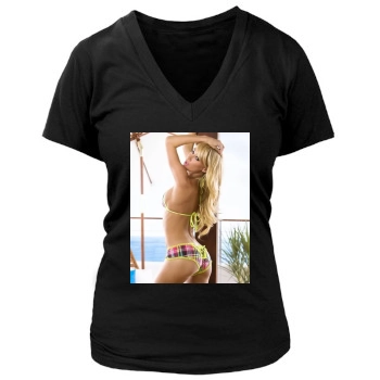 Sara Jean Underwood Women's Deep V-Neck TShirt