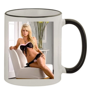 Sara Jean Underwood 11oz Colored Rim & Handle Mug