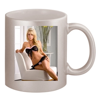 Sara Jean Underwood 11oz Metallic Silver Mug