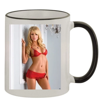 Sara Jean Underwood 11oz Colored Rim & Handle Mug