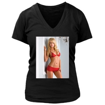 Sara Jean Underwood Women's Deep V-Neck TShirt