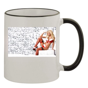 Sara Jean Underwood 11oz Colored Rim & Handle Mug