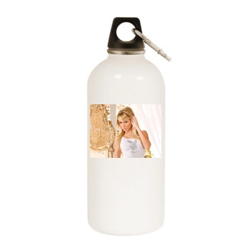 Sara Jean Underwood White Water Bottle With Carabiner