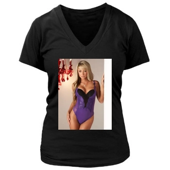 Sara Jean Underwood Women's Deep V-Neck TShirt