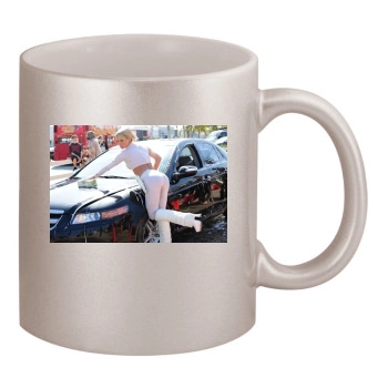 Sara Jean Underwood 11oz Metallic Silver Mug