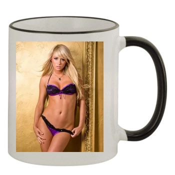 Sara Jean Underwood 11oz Colored Rim & Handle Mug