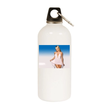 Sara Jean Underwood White Water Bottle With Carabiner