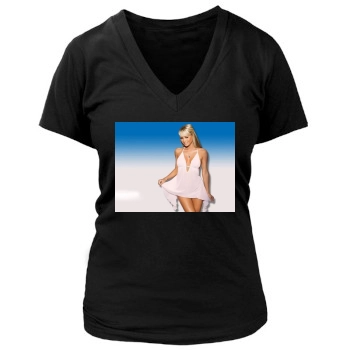 Sara Jean Underwood Women's Deep V-Neck TShirt