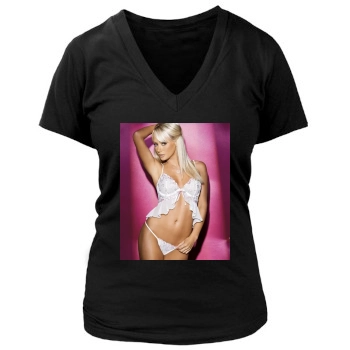 Sara Jean Underwood Women's Deep V-Neck TShirt