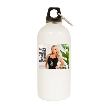 Sara Jean Underwood White Water Bottle With Carabiner