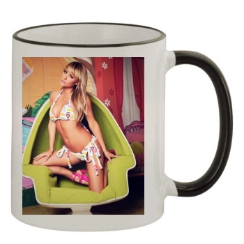 Sara Jean Underwood 11oz Colored Rim & Handle Mug