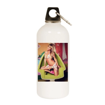 Sara Jean Underwood White Water Bottle With Carabiner