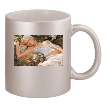 Sara Jean Underwood 11oz Metallic Silver Mug