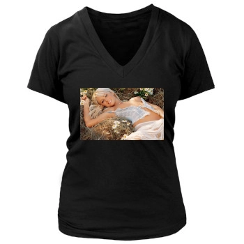 Sara Jean Underwood Women's Deep V-Neck TShirt