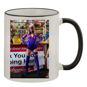 Sara Jean Underwood 11oz Colored Rim & Handle Mug