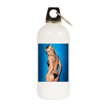 Sara Jean Underwood White Water Bottle With Carabiner