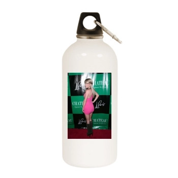 Sara Jean Underwood White Water Bottle With Carabiner