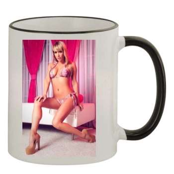 Sara Jean Underwood 11oz Colored Rim & Handle Mug