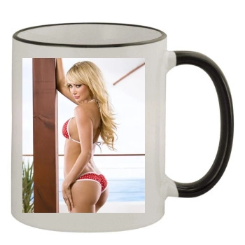 Sara Jean Underwood 11oz Colored Rim & Handle Mug