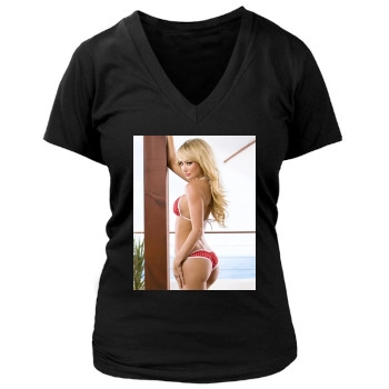 Sara Jean Underwood Women's Deep V-Neck TShirt