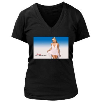 Sara Jean Underwood Women's Deep V-Neck TShirt