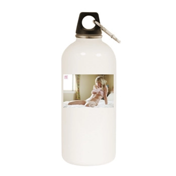 Sara Jean Underwood White Water Bottle With Carabiner