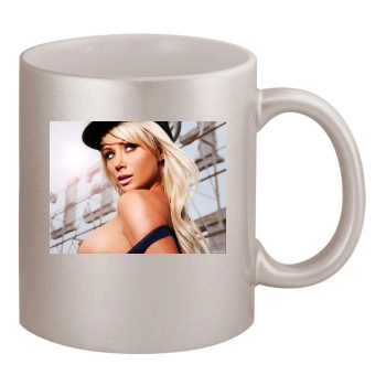 Sara Jean Underwood 11oz Metallic Silver Mug