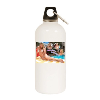 Sara Jean Underwood White Water Bottle With Carabiner