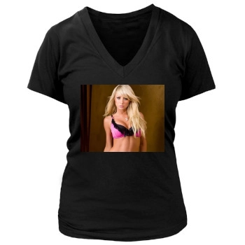 Sara Jean Underwood Women's Deep V-Neck TShirt