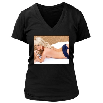 Sara Jean Underwood Women's Deep V-Neck TShirt