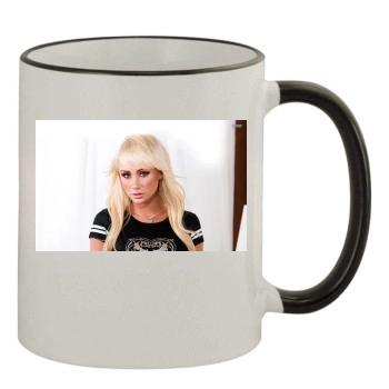 Sara Jean Underwood 11oz Colored Rim & Handle Mug