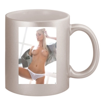 Sara Jean Underwood 11oz Metallic Silver Mug