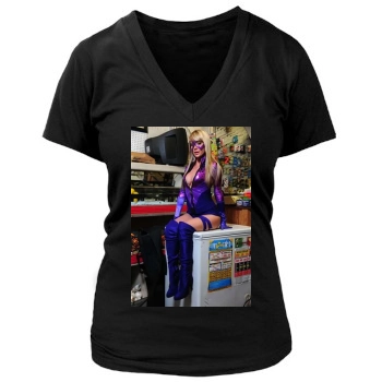 Sara Jean Underwood Women's Deep V-Neck TShirt