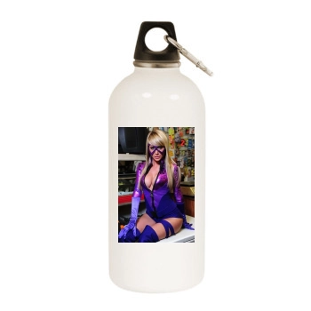 Sara Jean Underwood White Water Bottle With Carabiner