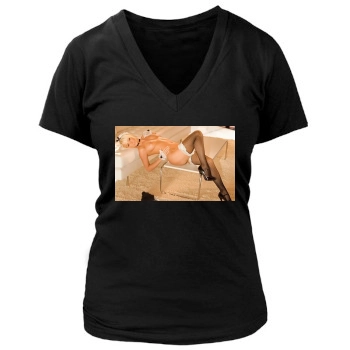 Sara Jean Underwood Women's Deep V-Neck TShirt