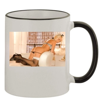 Sara Jean Underwood 11oz Colored Rim & Handle Mug