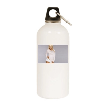 Sara Jean Underwood White Water Bottle With Carabiner