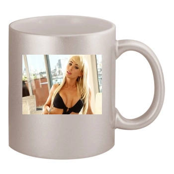 Sara Jean Underwood 11oz Metallic Silver Mug