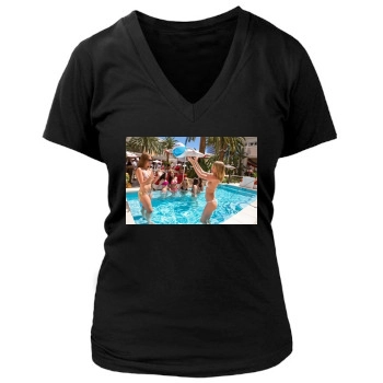 Sara Jean Underwood Women's Deep V-Neck TShirt