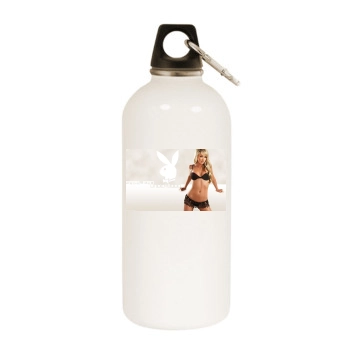 Sara Jean Underwood White Water Bottle With Carabiner