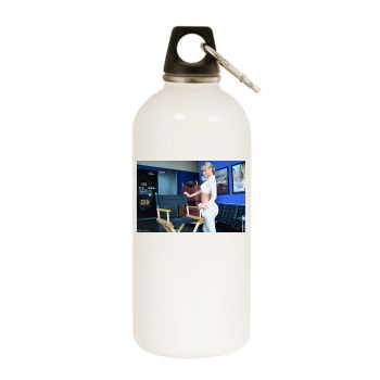 Sara Jean Underwood White Water Bottle With Carabiner