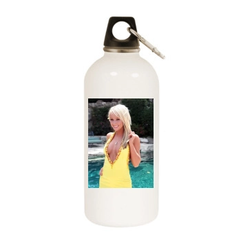 Sara Jean Underwood White Water Bottle With Carabiner