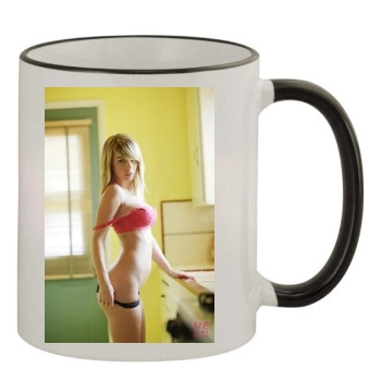 Sara Jean Underwood 11oz Colored Rim & Handle Mug